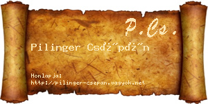 Pilinger Csépán névjegykártya